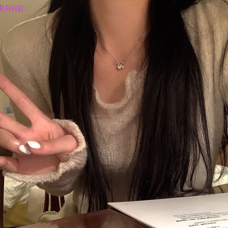 Vòng Cổ Choker Đính Đá Zircon Phong Cách Hàn Quốc Thời Trang Cho Nữ Mới