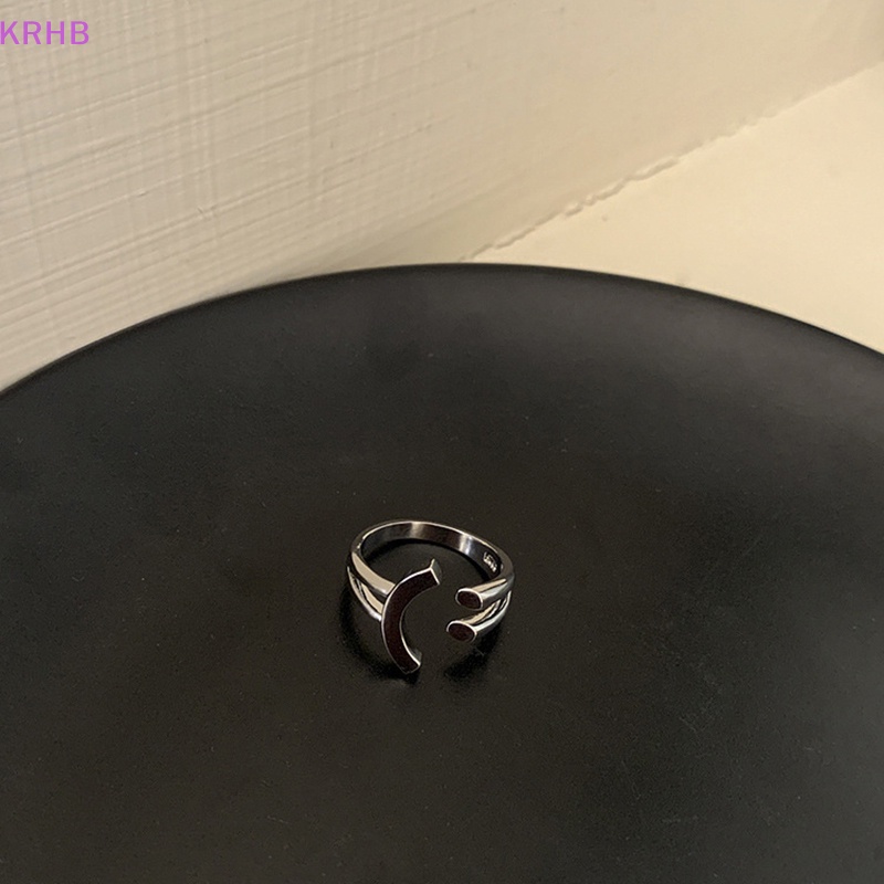 Nhẫn Hở Màu Bạc Hình Mặt Cười Độc Đáo Thời Trang Cho Nữ Mới