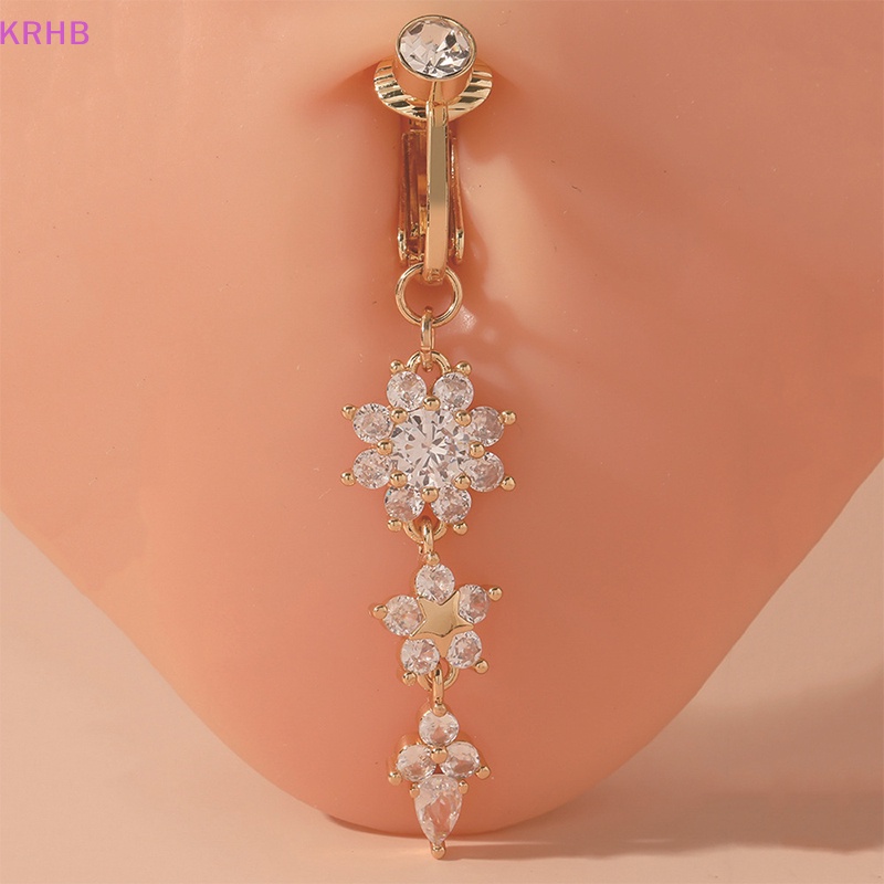 Khuyên Rốn Dáng Dài Hình Bướm Đính Đá Nhân Tạo Thời Trang Mới