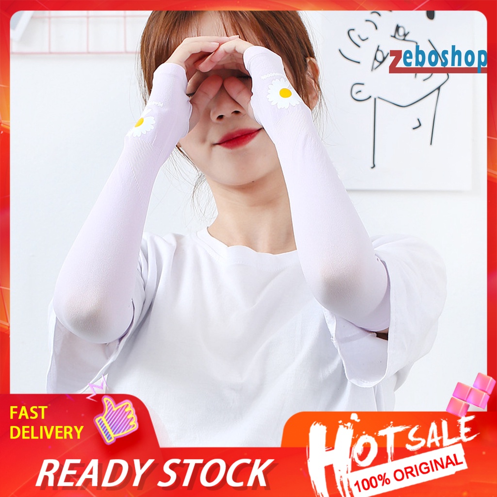 1 Cặp Vỏ Bọc Tay Dài Làm Mát Mùa Hè Bằng Sợi Acrylic Độ Co Giãn Cao Chống Nắng