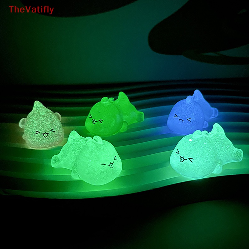 [Thevalifly] Bộ 2 Bông Tai Nhỏ Bằng Nhựa Resin Phát Sáng Kiểu Dáng Ngẫu Nhiên