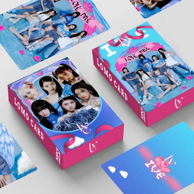 Kpop IVE Album Love Dive Photocard Double-sided Color Printing Lomo Card