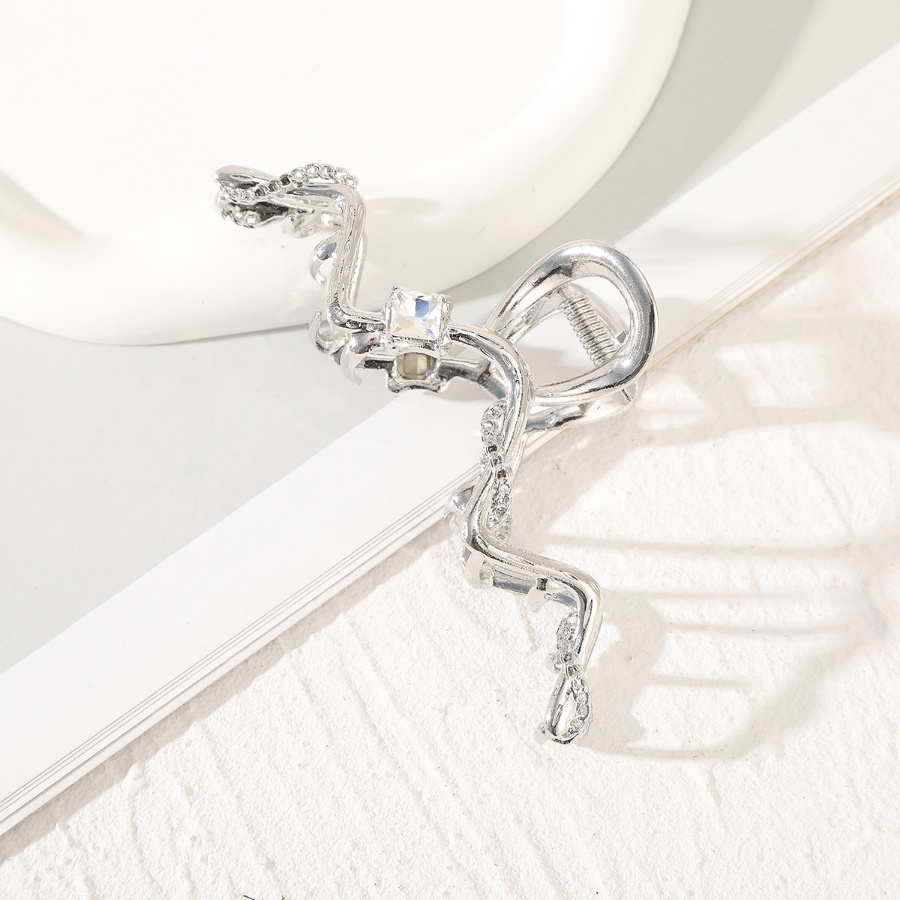 Kẹp Tóc Đuôi Ngựa Bằng Hợp Kim Đính Kim Cương Pha Lê Đơn Giản Phong Cách Hàn Quốc