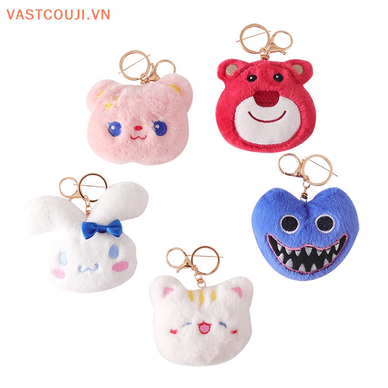 Thú Nhồi Bông Hình Gấu Dâu Tây VASTJI Disney Đáng Yêu Trang Trí Ba Lô / Móc Khóa Xe Hơi