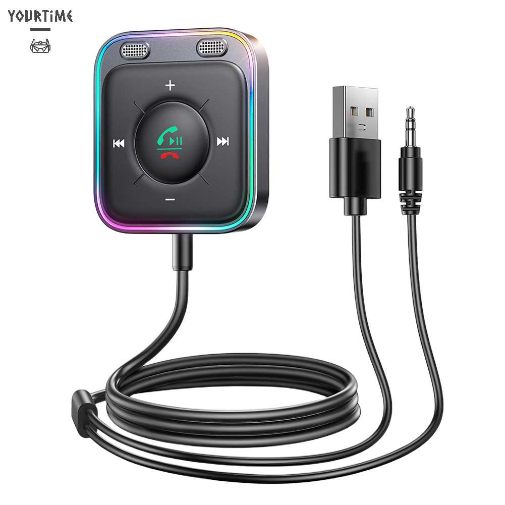 Bộ Chuyển Đổi Âm Thanh Bluetooth 5.3 AUX Kép Cho Xe Hơi