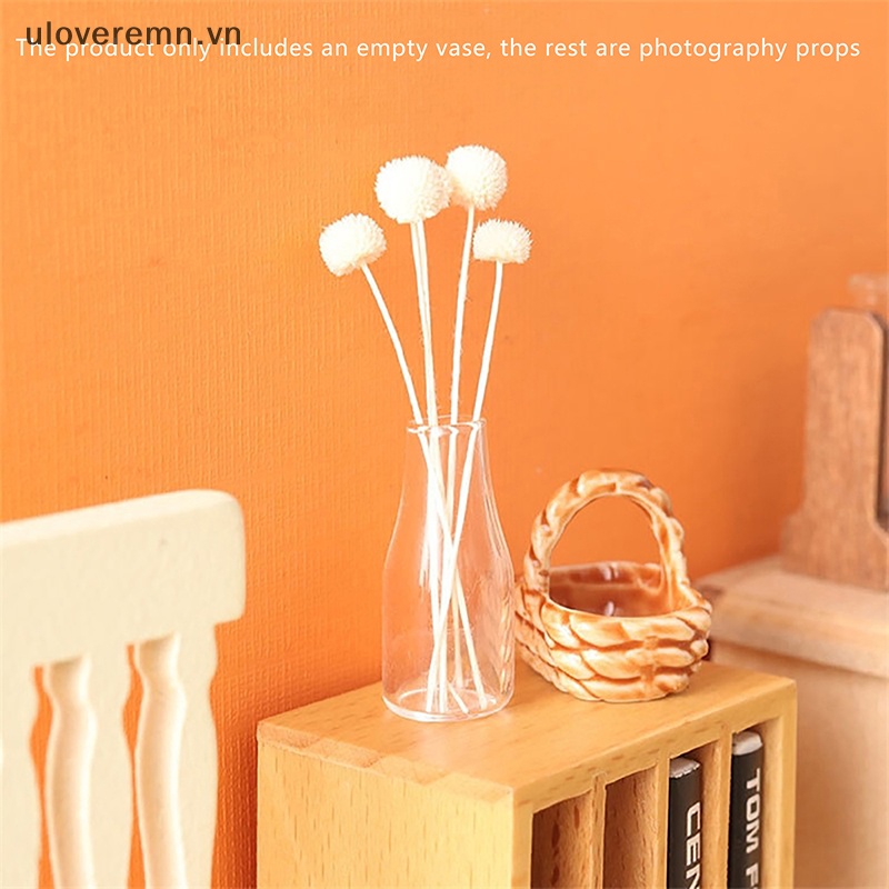 Chậu Hoa Trong Suốt Dùng Trang Trí Nhà Búp Bê / Tỷ Lệ 1: 12