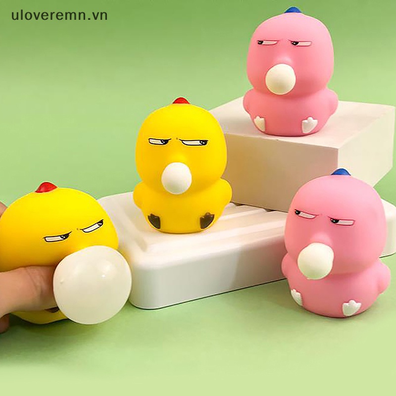 Uloveremn 1 Đồ Chơi Thổi Bong Bóng Hình Con Gà Bằng Vinyl TPR