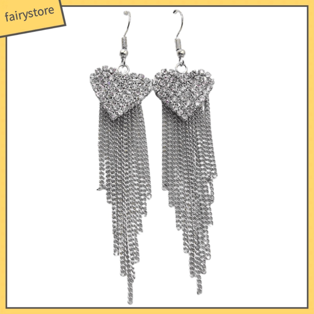 1 Đôi Khuyên Tai Móc Hình Trái Tim Bằng Hợp Kim Trang Trí Hàng Ngày