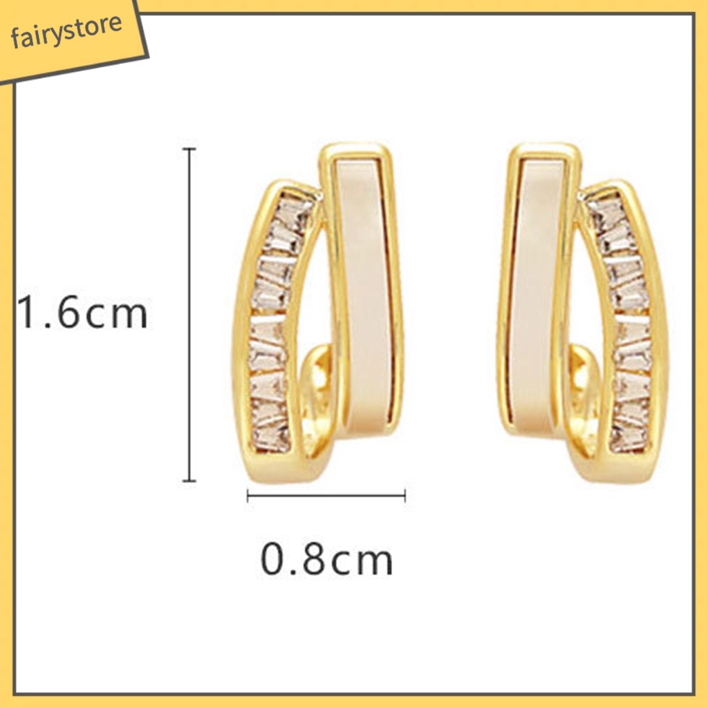 1 Đôi Bông Tai Hợp Kim Cong Chống Rỉ Sét Màu Sắc Tươi Sáng Dành Cho Nữ