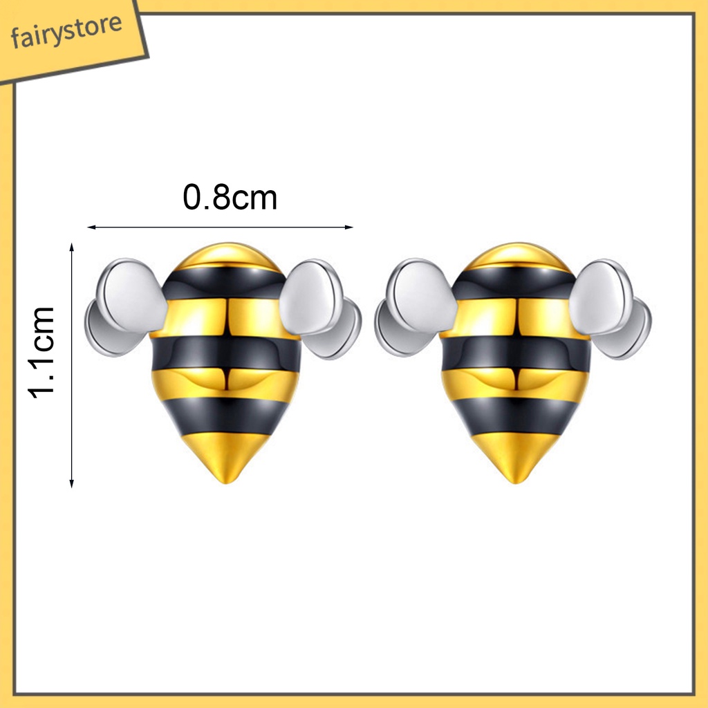 1 Đôi Bông Tai Hình Con Ong Bằng Hợp Kim Thời Trang Dành Cho Nữ