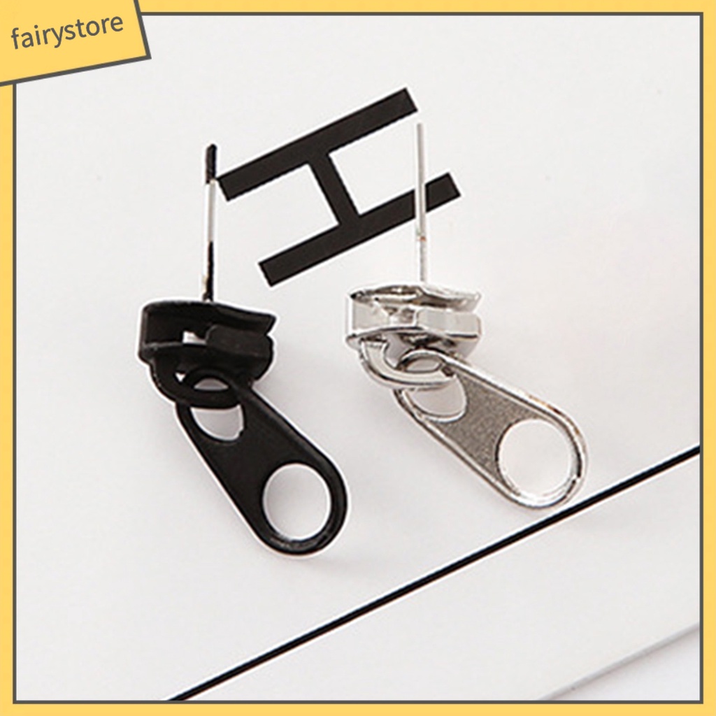 1 Đôi Bông Tai Hình Khóa Kéo Trang Trí Mắt / Khuyên Tai Thời Trang Dự Tiệc Cho Nữ