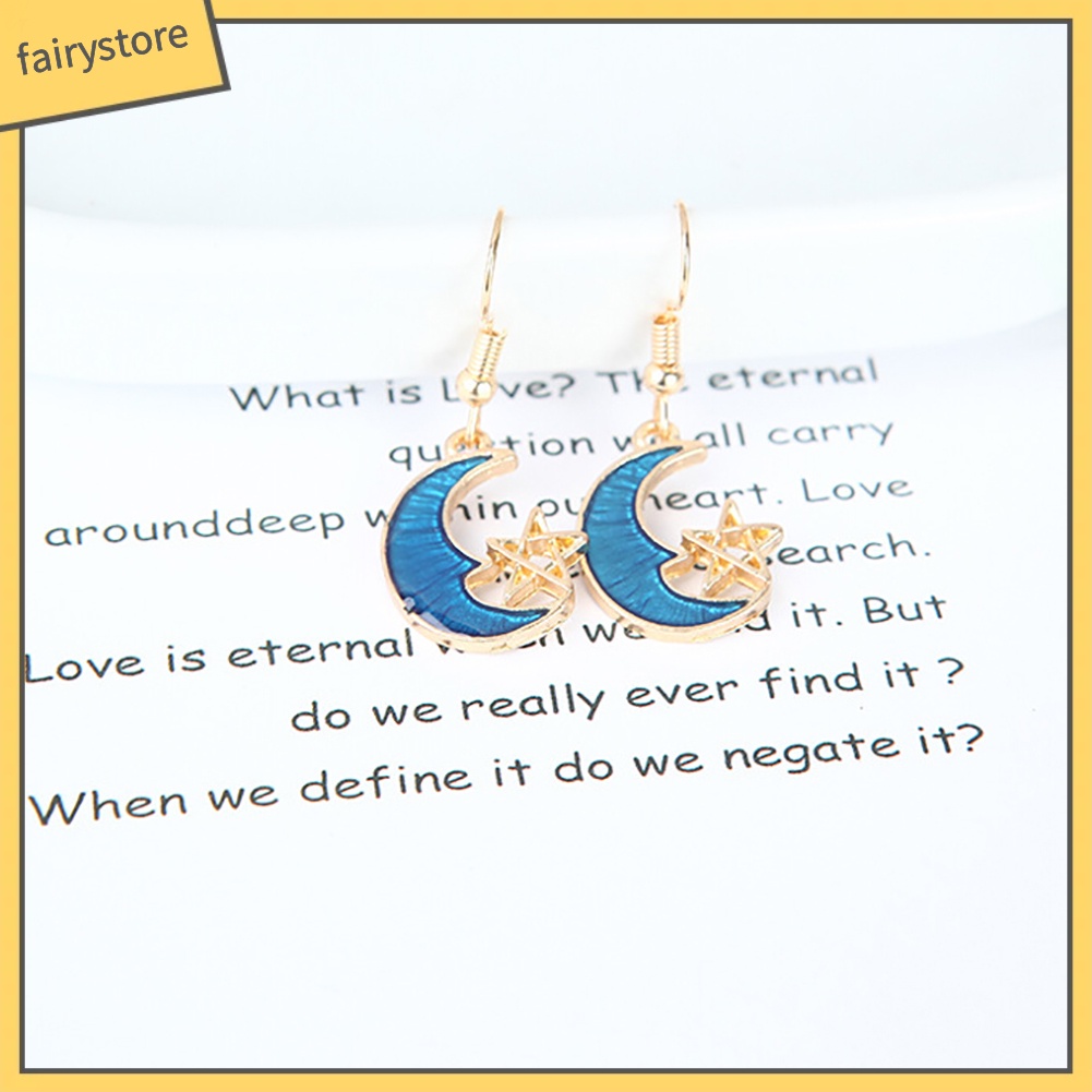 Đôi Bông Tai Hình Trăng Sao Thời Trang Cho Nữ