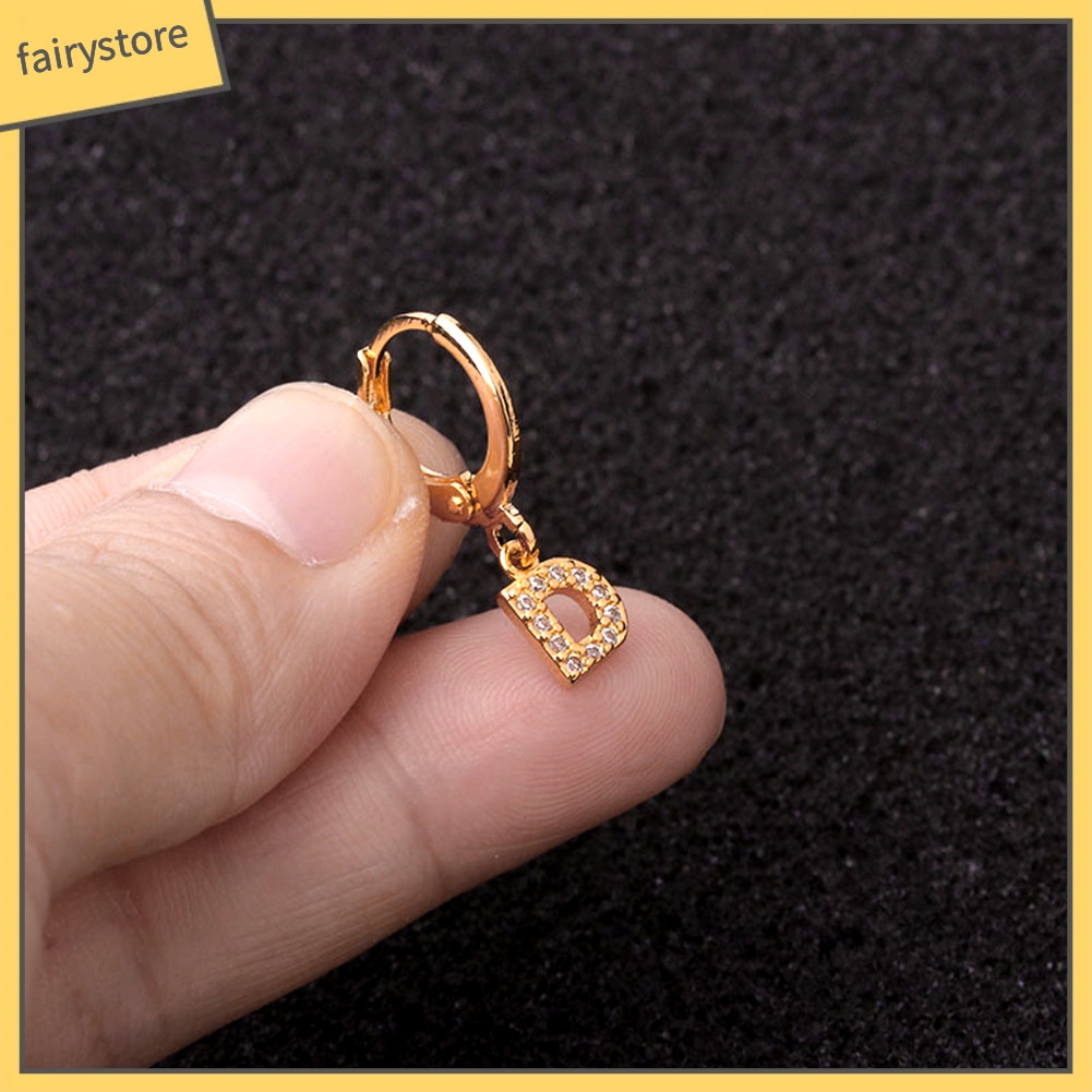 1 Khuyên Tai Tròn Đính Đá Thời Trang Cho Nữ