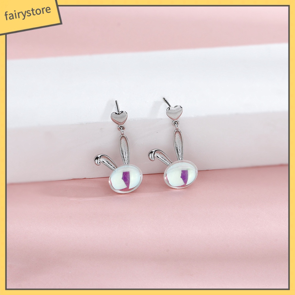 1 Bông Tai Hình Mặt Trăng / Trái Tim / Đá Mặt Trăng Bằng Đồng Trang Trí Chống Rỉ Sét [FRO] [FRO] 1 Chiếc Bông Tai Đinh Tán / Trái Tim / Tai