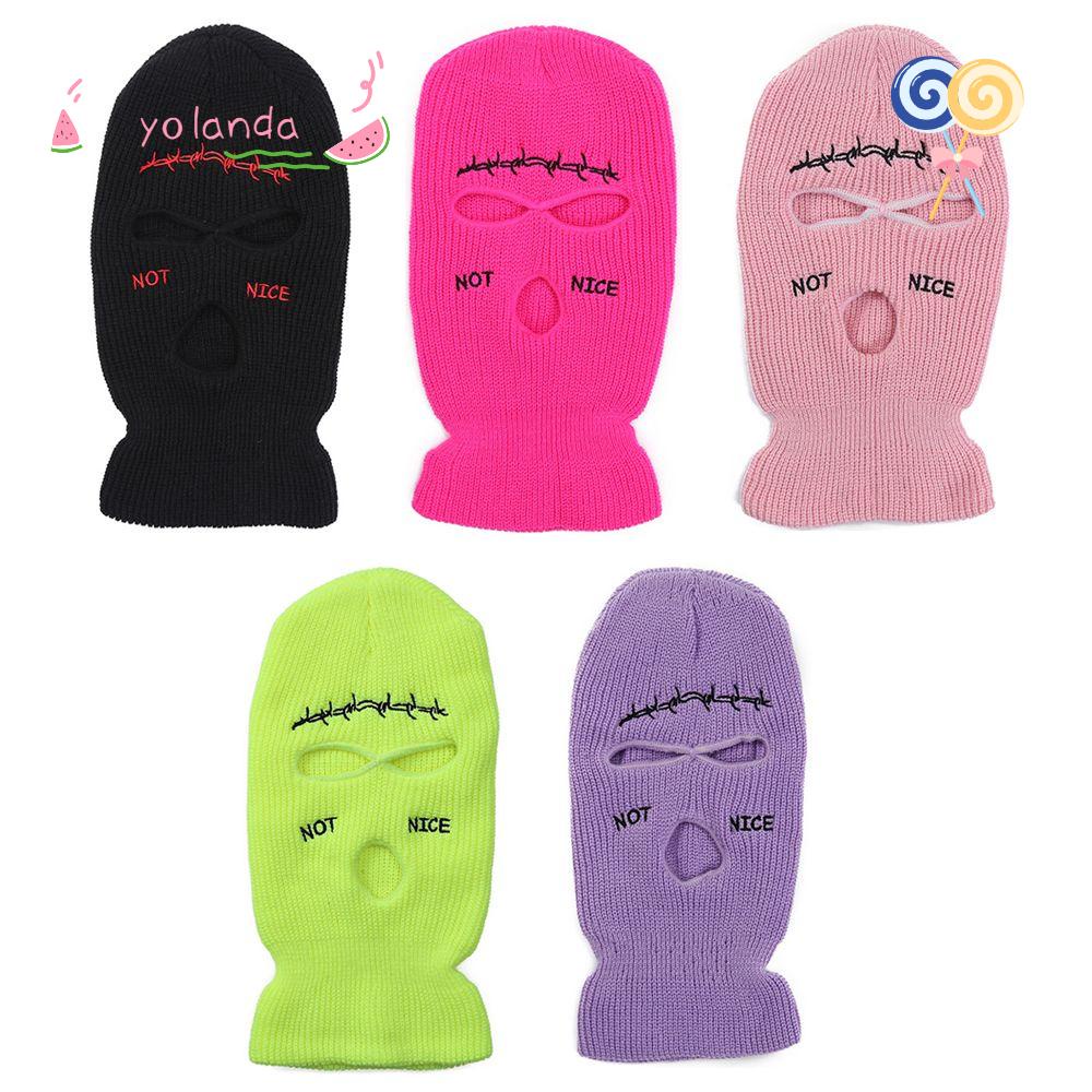 Mũ Beanie Dệt Kim Thiết Kế 3 Lỗ Ấm Áp