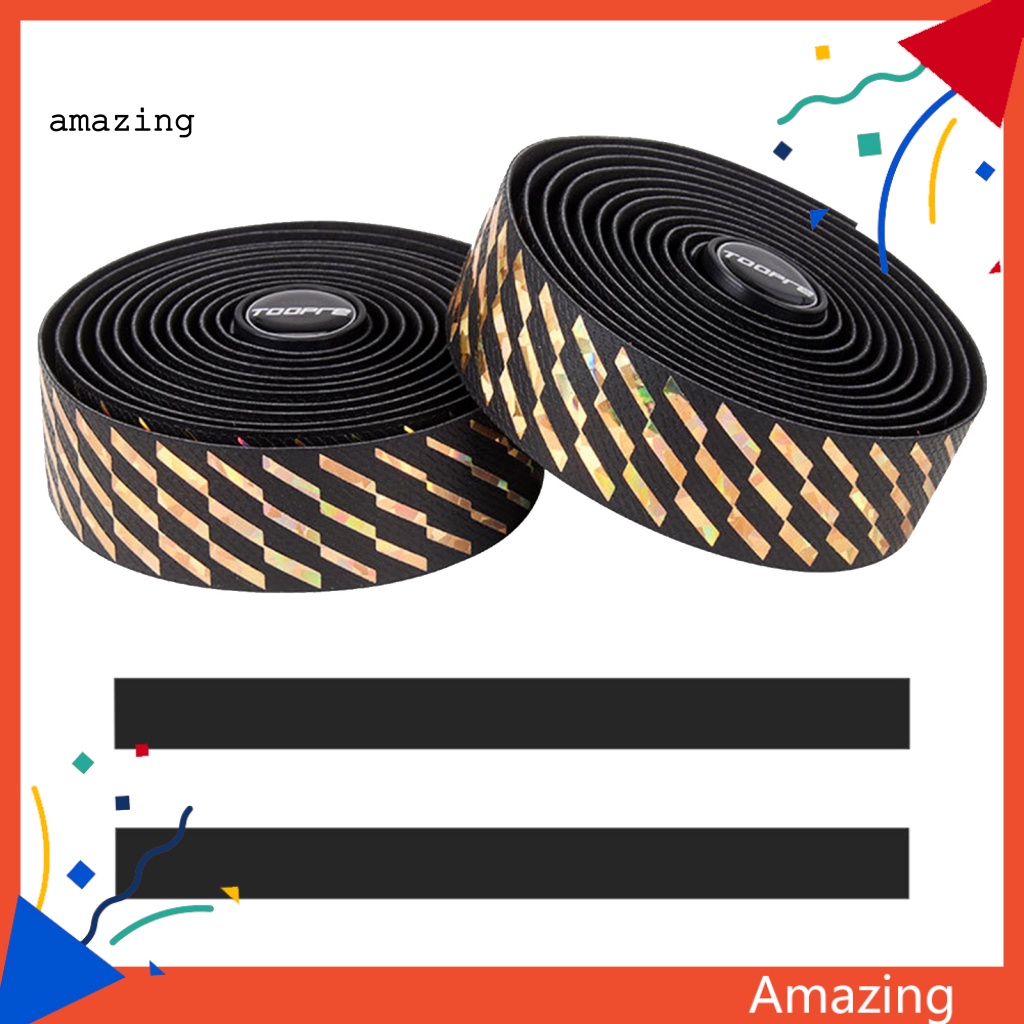 1 Bộ Băng Quấn Tay Lái Xe Đạp Bằng Da Giả EVA Chống Trượt Màu Gradient