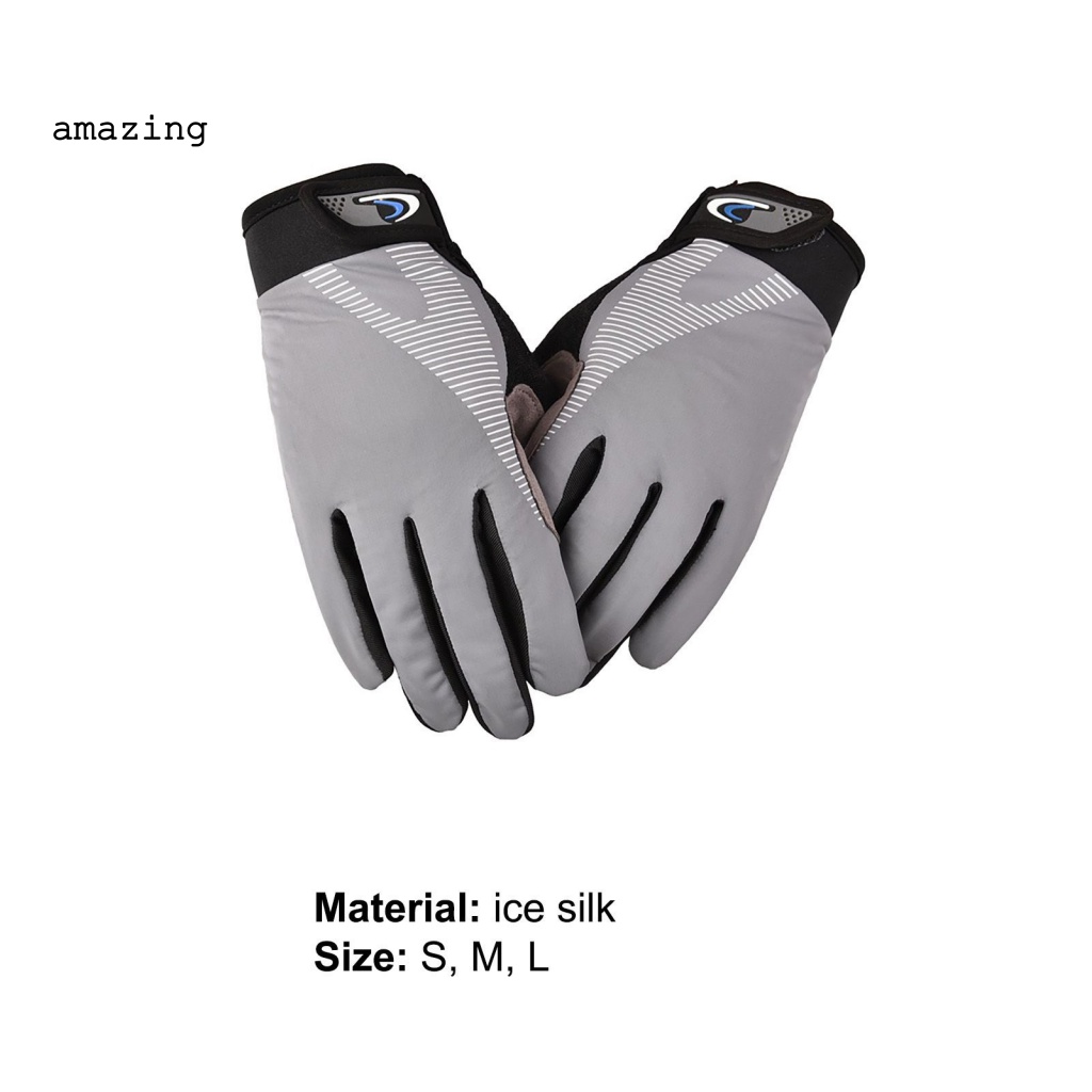 1 Đôi Găng Tay Vải Lụa Lạnh Thoáng Khí Chống Trượt Dùng Được Màn Hình Cảm Ứng