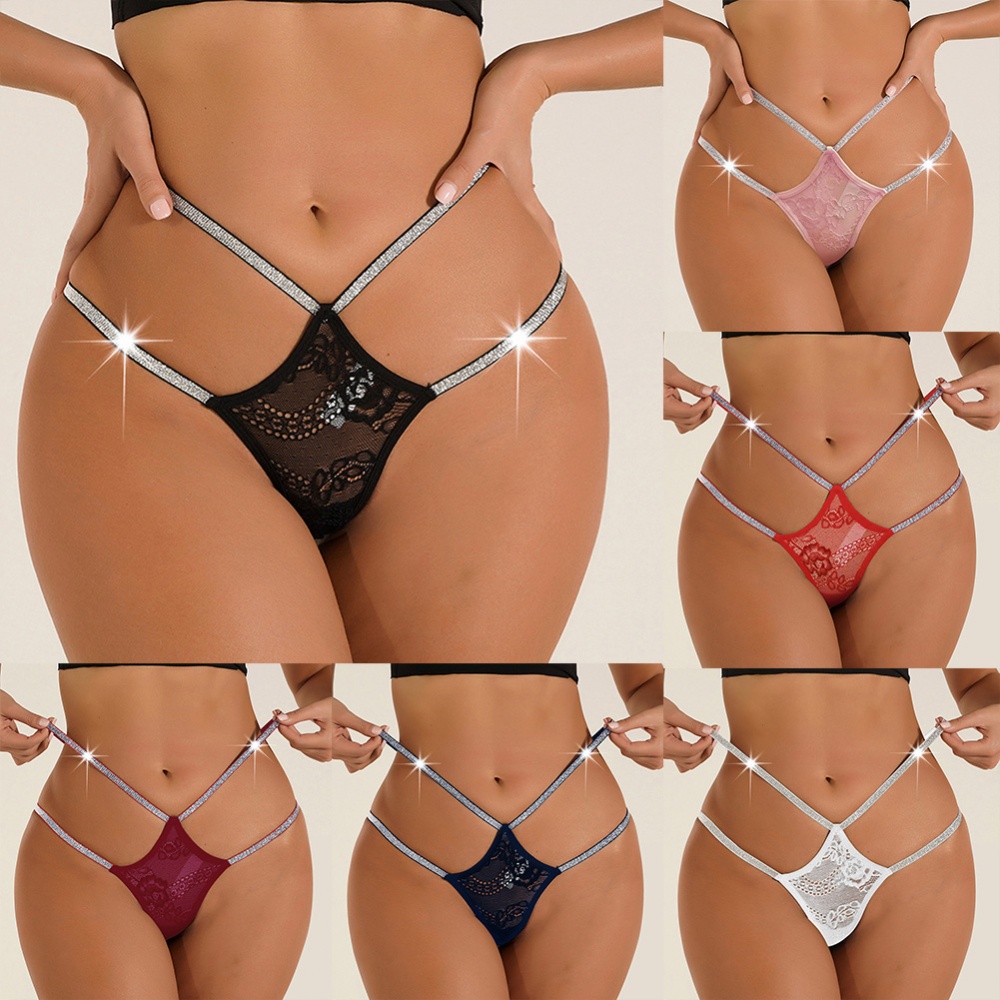 Quần Lót Ren Hoa Lưng Thấp Thiết Kế Khoét Quyến Rũ Cho Phái Nữ