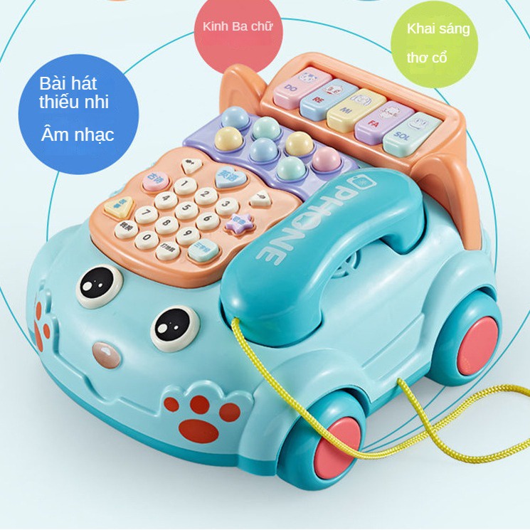 Mô Hình Điện Thoại Bàn Đồ Chơi Có Nhạc Giáo Dục Sớm Cho Bé