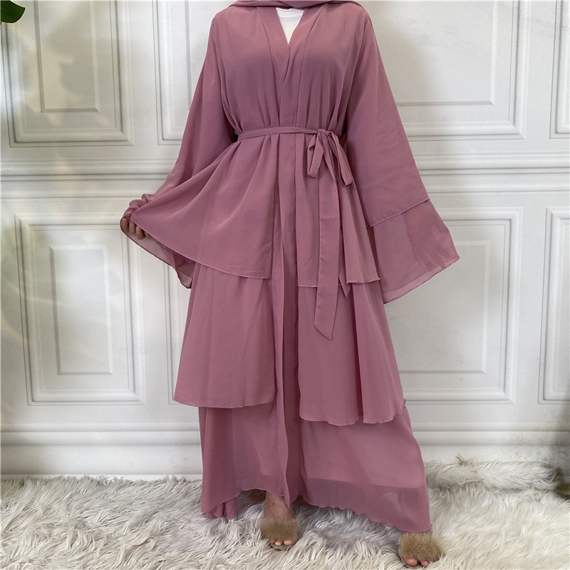 Đầm Abaya 3 Lớp Thời Trang Cho Phụ Nữ Hồi Giáo