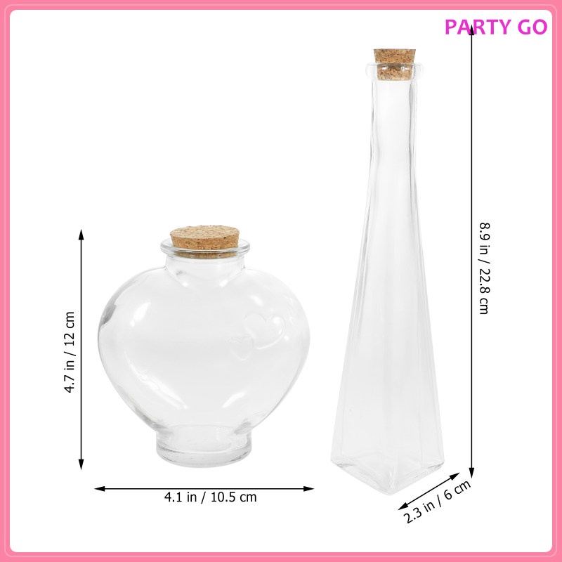 Bộ 3 Lọ Thủy Tinh Đựng Quà Lưu Niệm May Mắn