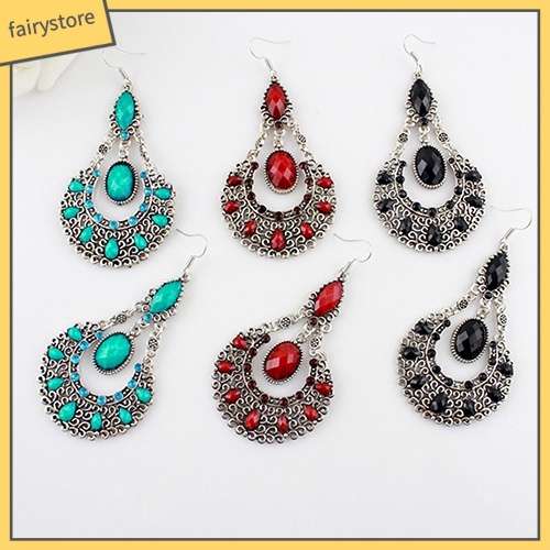 Bông Tai Hình Giọt Nước Đính Đá Thời Trang Dành Cho Cô Dâu