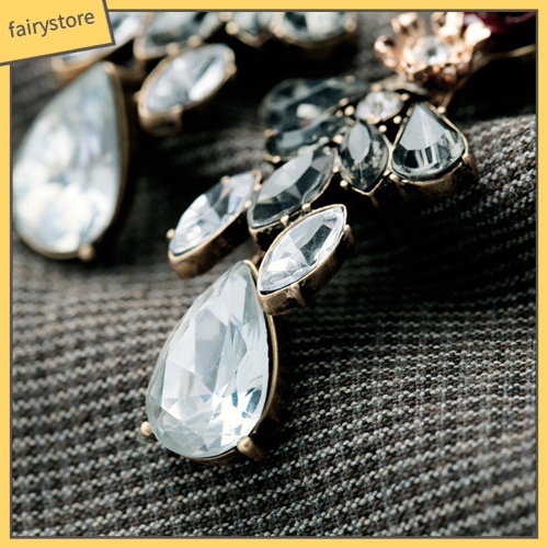 Bông Tai Hình Hoa Hồng Đính Đá Sang Trọng Cho Cô Dâu