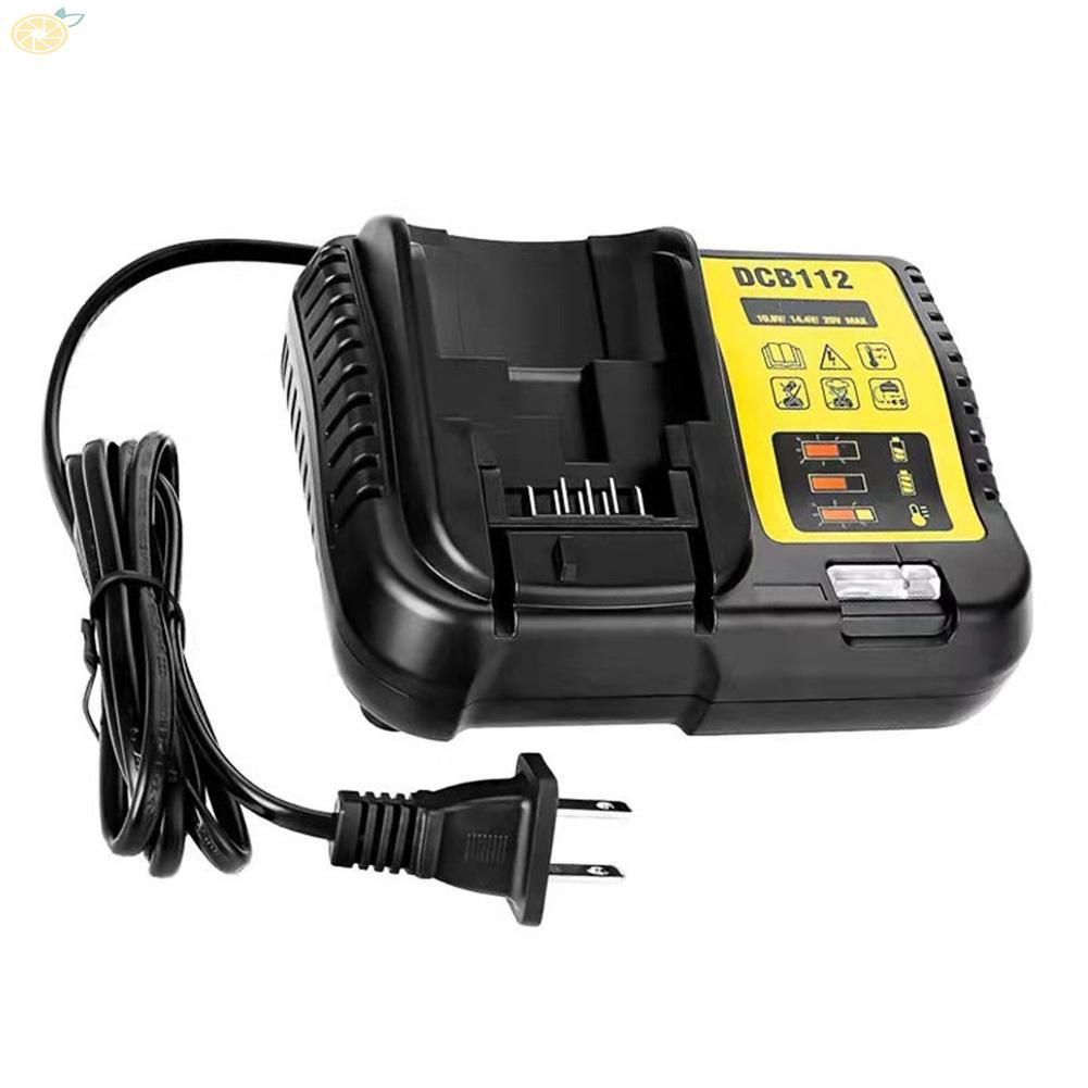 【VARSTR】Black DCB112 Replacement Battery Charger for De walt Li Ion Battery DCB127 DCB121