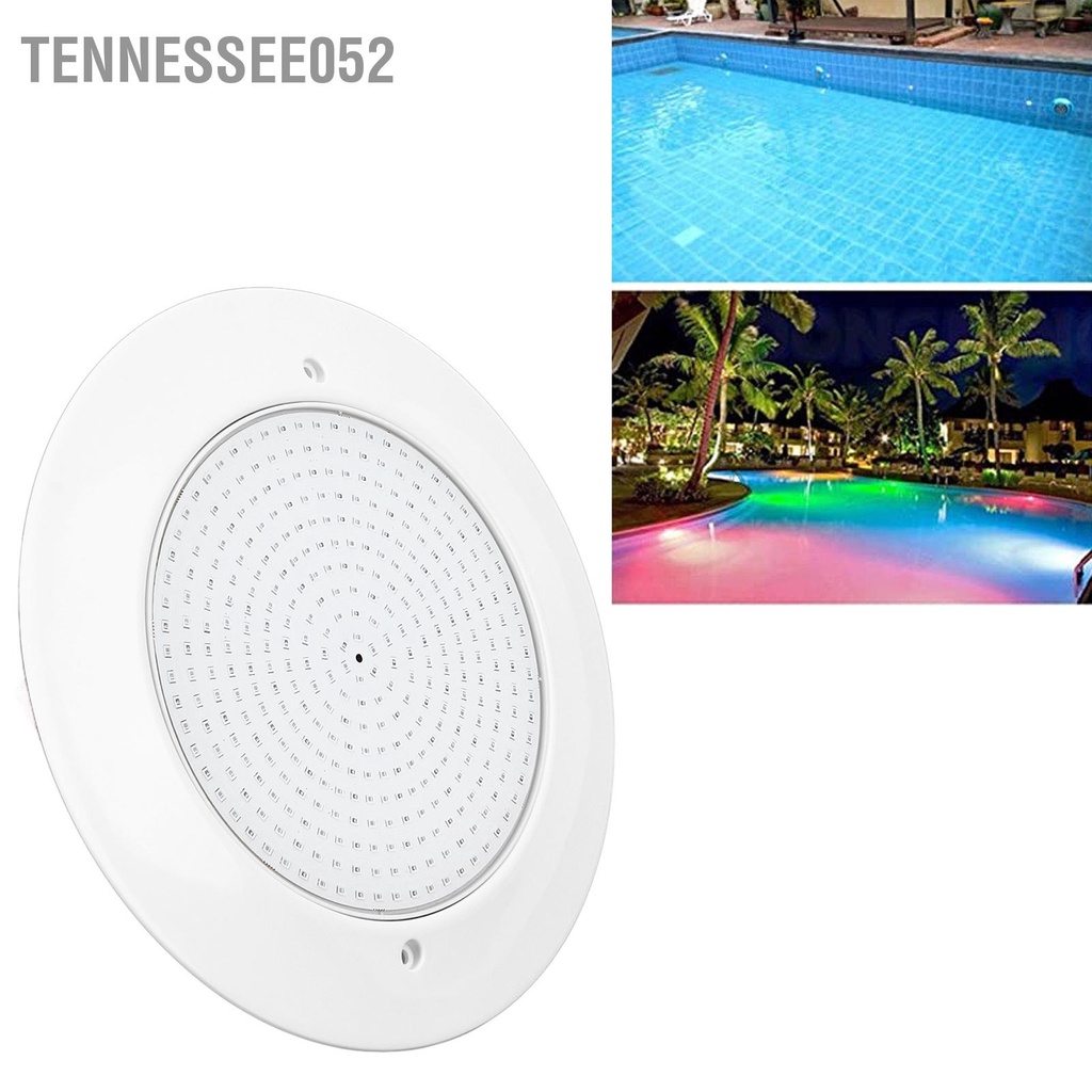 Tennessee052 Đèn LED Bể Bơi Dưới Nước DC12V 25W 360 IP68 RGB Siêu Mỏng Chống Thấm