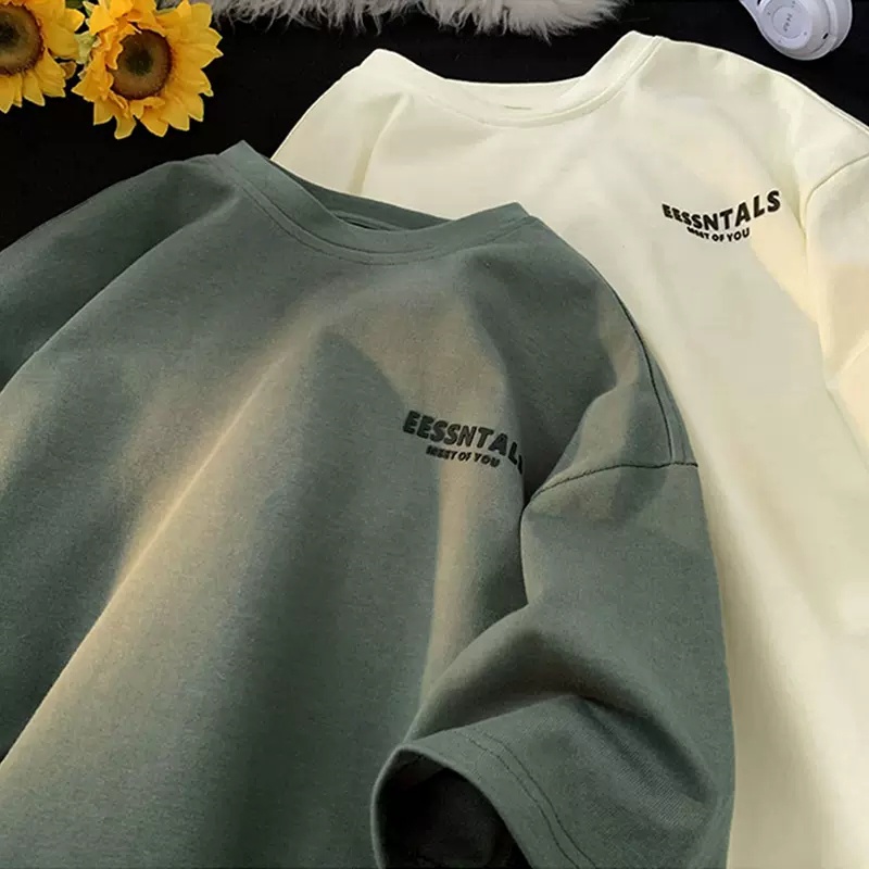 Áo Thun Tay Ngắn Cổ Tròn In Chữ Đơn Giản Thời Trang Dành Cho Nam