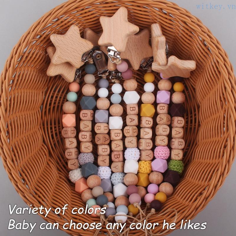 Đồ Chơi Kẹp Paci Bằng Silicone Mềm Mại Cho Bé Mọc Răng