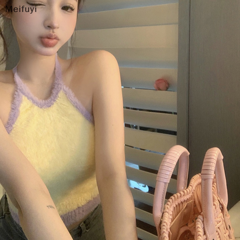 Áo Dệt Kim Hai Dây Hở Lưng Dáng Ôm Gợi Cảm Thời Trang Mùa Hè Dành Cho Bạn Nữ