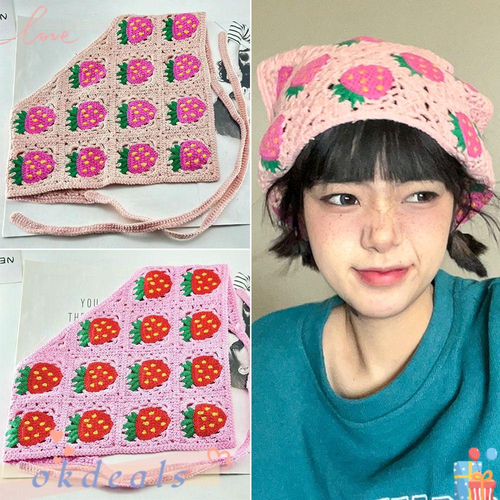 Băng Đô Cài Tóc Trang Trí Hình Trái Dâu Ngọt Ngào