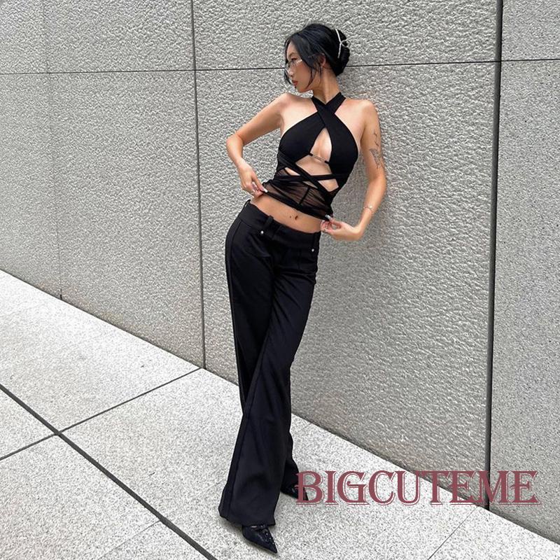 Áo Crop Top Hai Dây Chéo Hở Lưng Thời Trang Mùa Hè Dành Cho Nữ