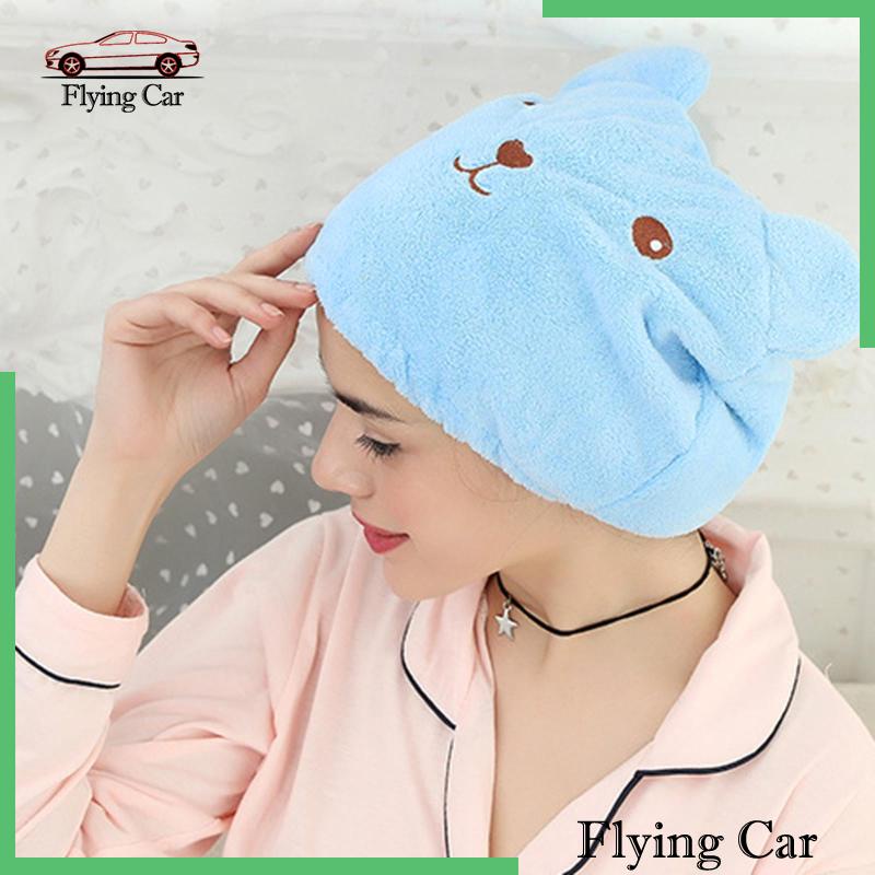 Mũ Tắm Trùm Đầu Làm Khô Tóc Dài Họa Tiết Hoạt Hình Lzdjfmy2