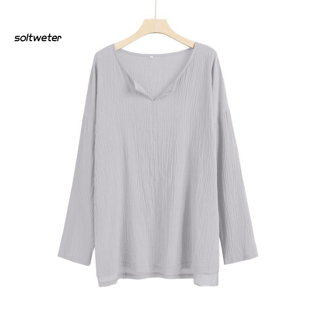 Áo Thun Mỏng Nhẹ Cổ Chữ V Tay Dài Màu Sắc Đơn Giản Thời Trang Cho Nam