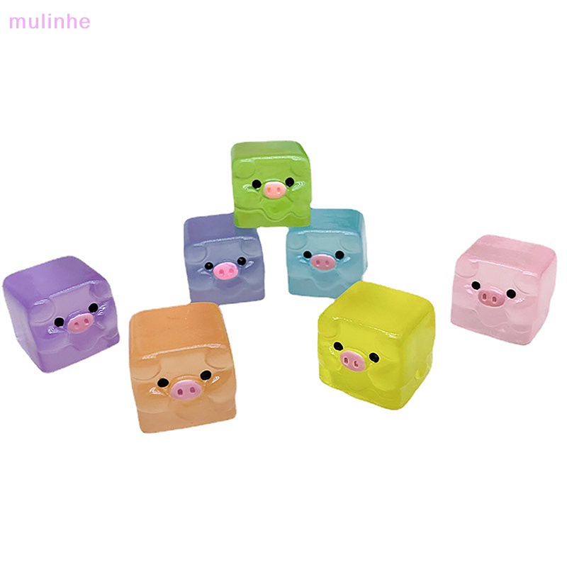 Set 2 Khối Đá mulinhe Bằng Resin Hình Động Vật Dễ Thương DIY