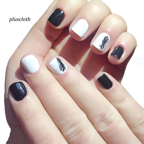 Bộ 2 Miếng Dán Móng Tay Hình Lông Vũ Thời Trang