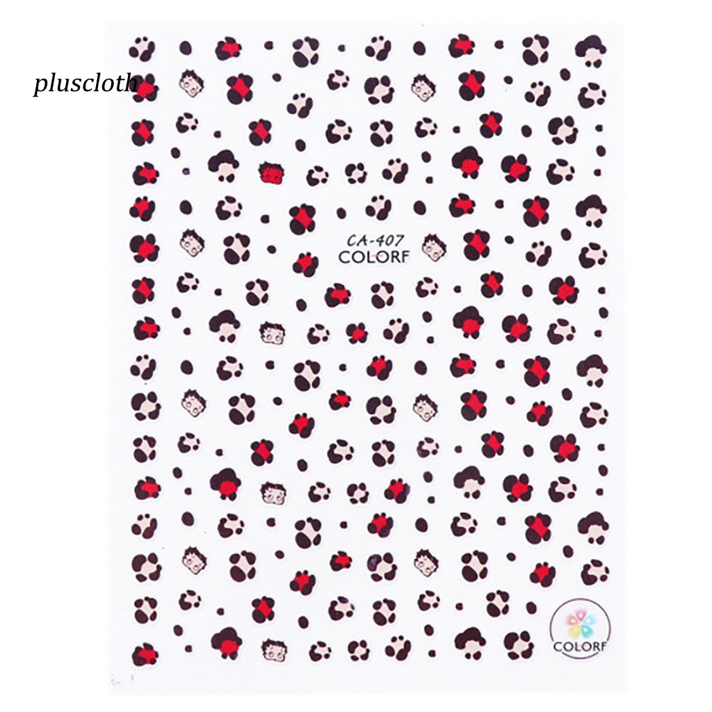 Miếng Dán Trang Trí Móng Tay Họa Tiết Da Báo Thời Trang