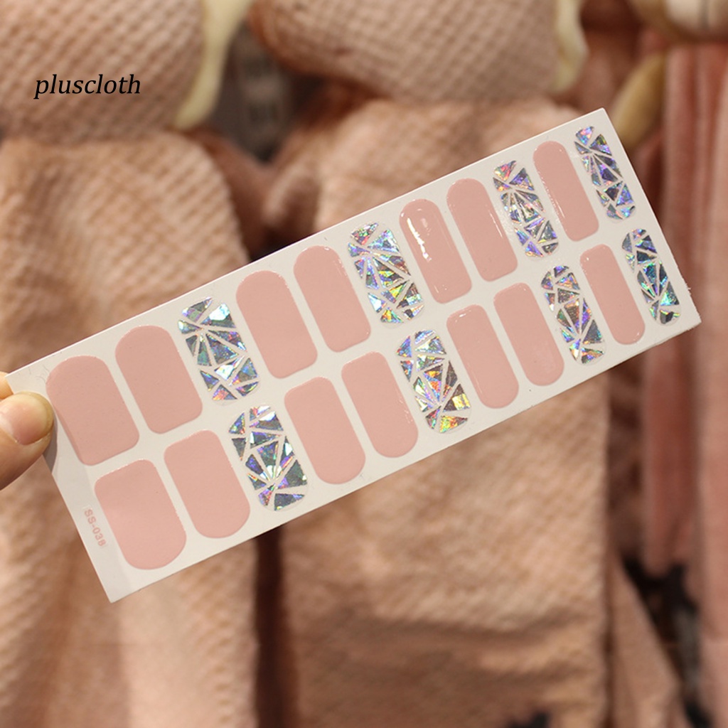 Bộ 22 Miếng Dán Móng Tay Mini Tự Dính Lấp Lánh Thời Trang Cho Salon