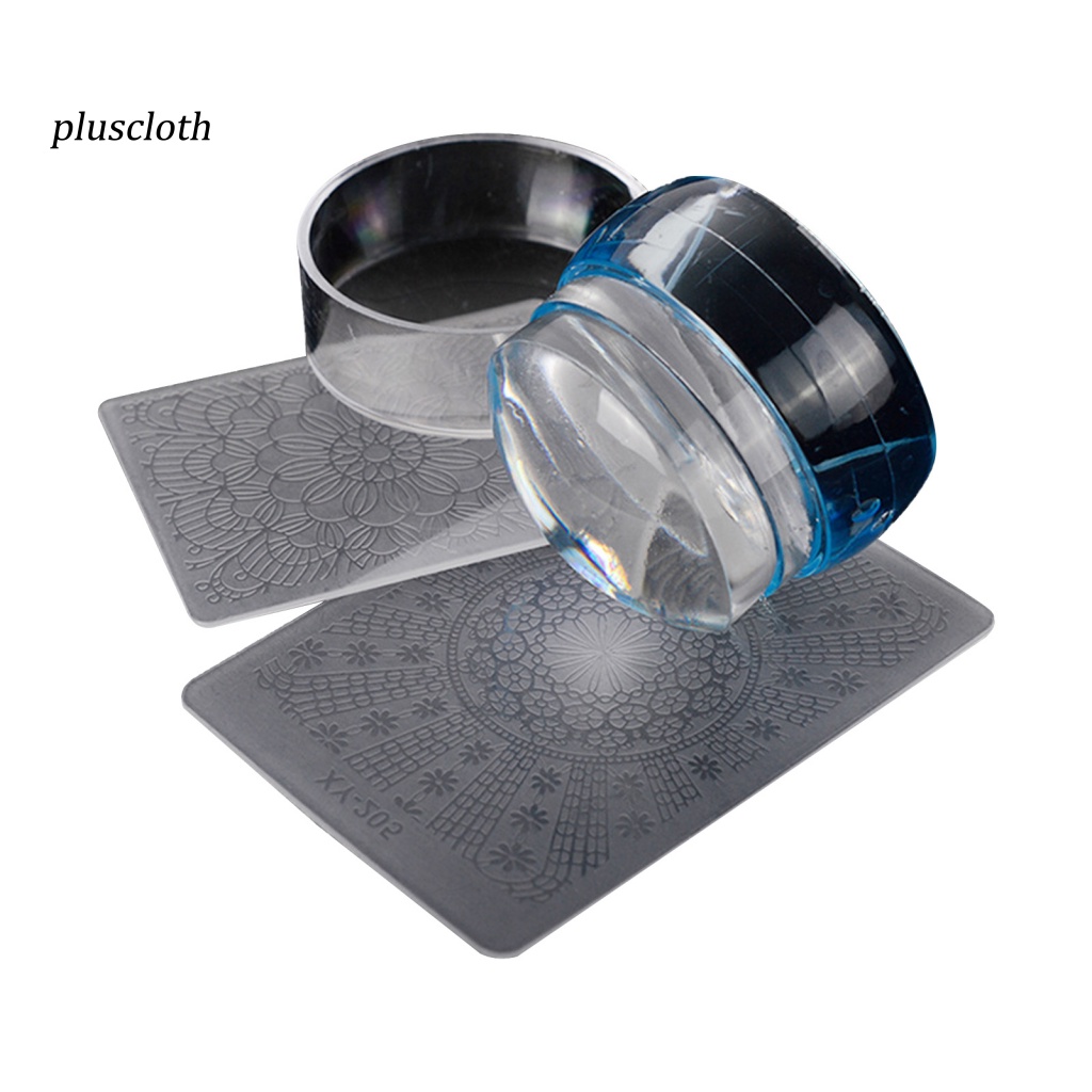 &lt; Pluscloth &gt; Dụng Cụ Đóng Dấu Trang Trí Móng Tay Nghệ Thuật Tái Sử Dụng Tiện Lợi Dễ Sử Dụng