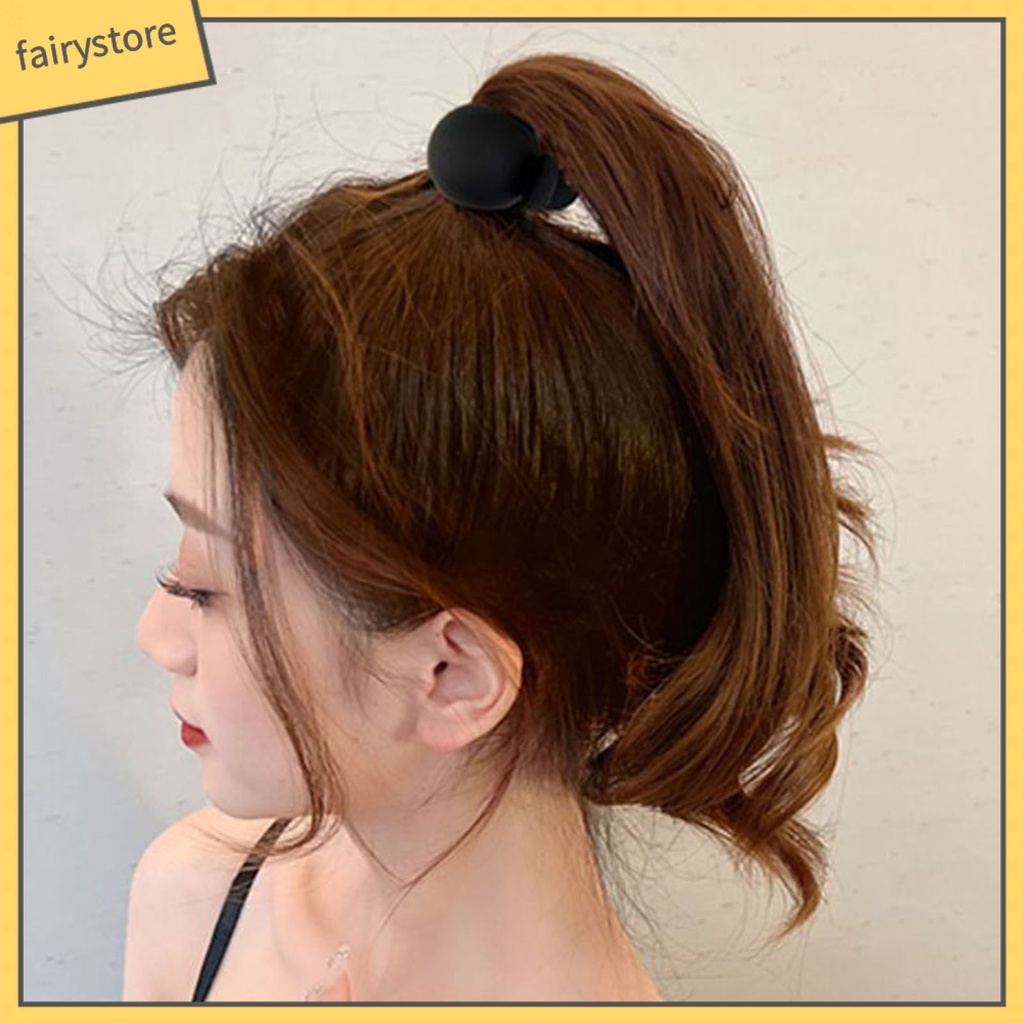 Kẹp Tóc Đuôi Ngựa Dạng Nhám Màu Trơn Chống Trượt