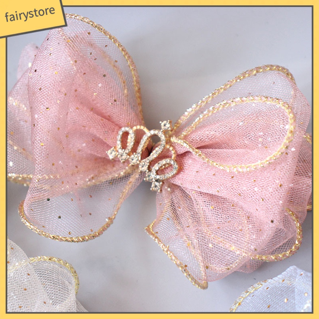 Kẹp Tóc Hình Nơ Màu Trơn Dành Cho Bé Gái