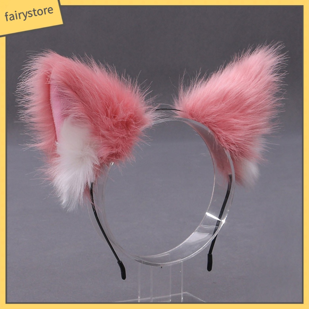 Băng Đô Tai Mèo Lông Xù Tinh Tế Dùng Hóa Trang Tiệc Tùng