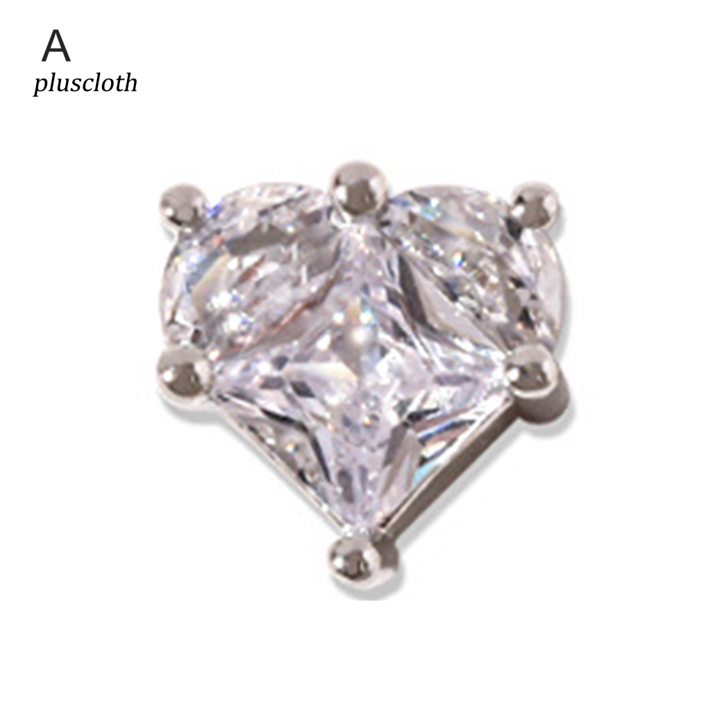 &lt; Plusclothing &gt; Hộp Phụ Kiện Trang Trí Móng Tay Thông Dụng Sáng Bóng Sang Trọng Kết Cấu Zircon Cho Cô Dâu