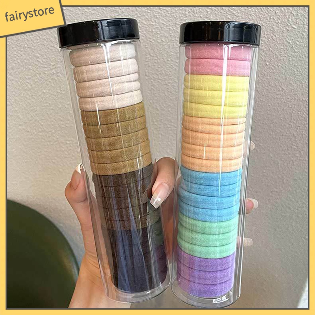 Bộ 20 Dây Cột Tóc Cao Su Co Giãn Có Thể Tái Sử Dụng Cho Nữ