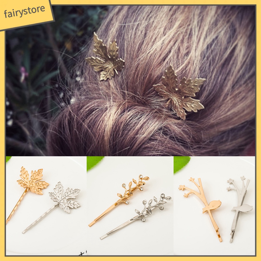 Kẹp Tóc Hình Lá Phong Co Giãn Thời Trang