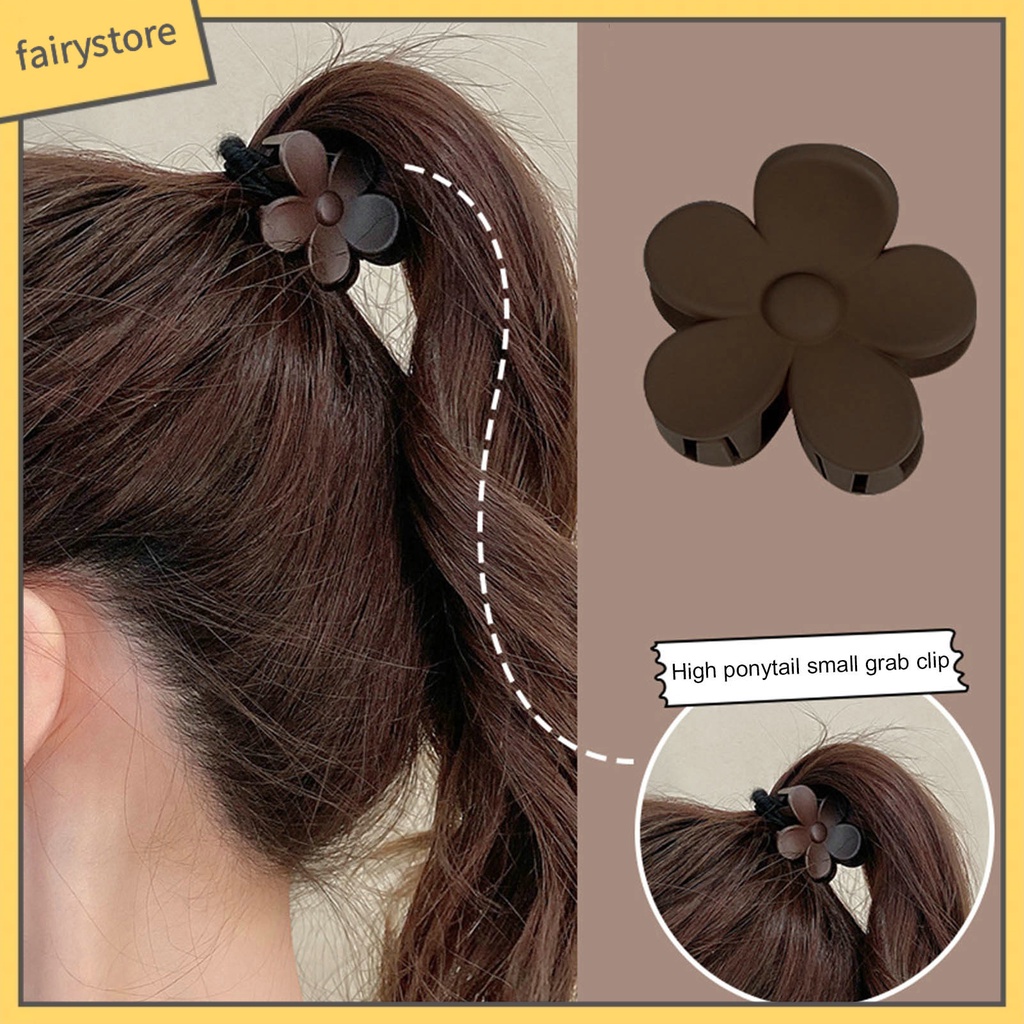 Bộ 2 Kẹp Tóc Đuôi Ngựa Màu Trơn Chống Trượt Tiện Dụng