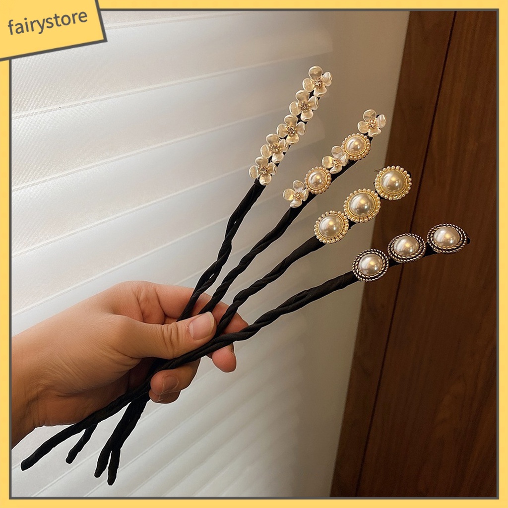 Kẹp Tóc Nửa Quả Cầu Hoa Đính Ngọc Trai Nhân Tạo