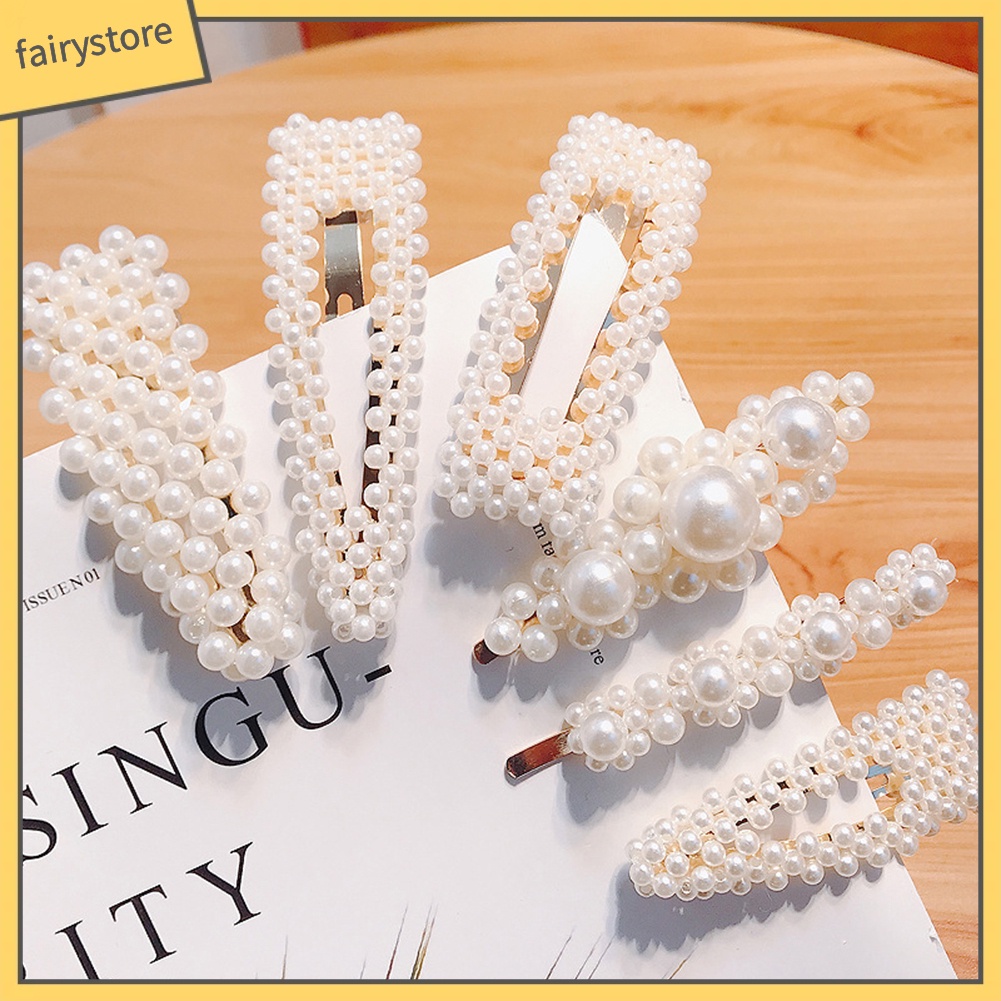 Kẹp Tóc Đính Ngọc Trai Giả Thời Trang Dành Cho Nữ